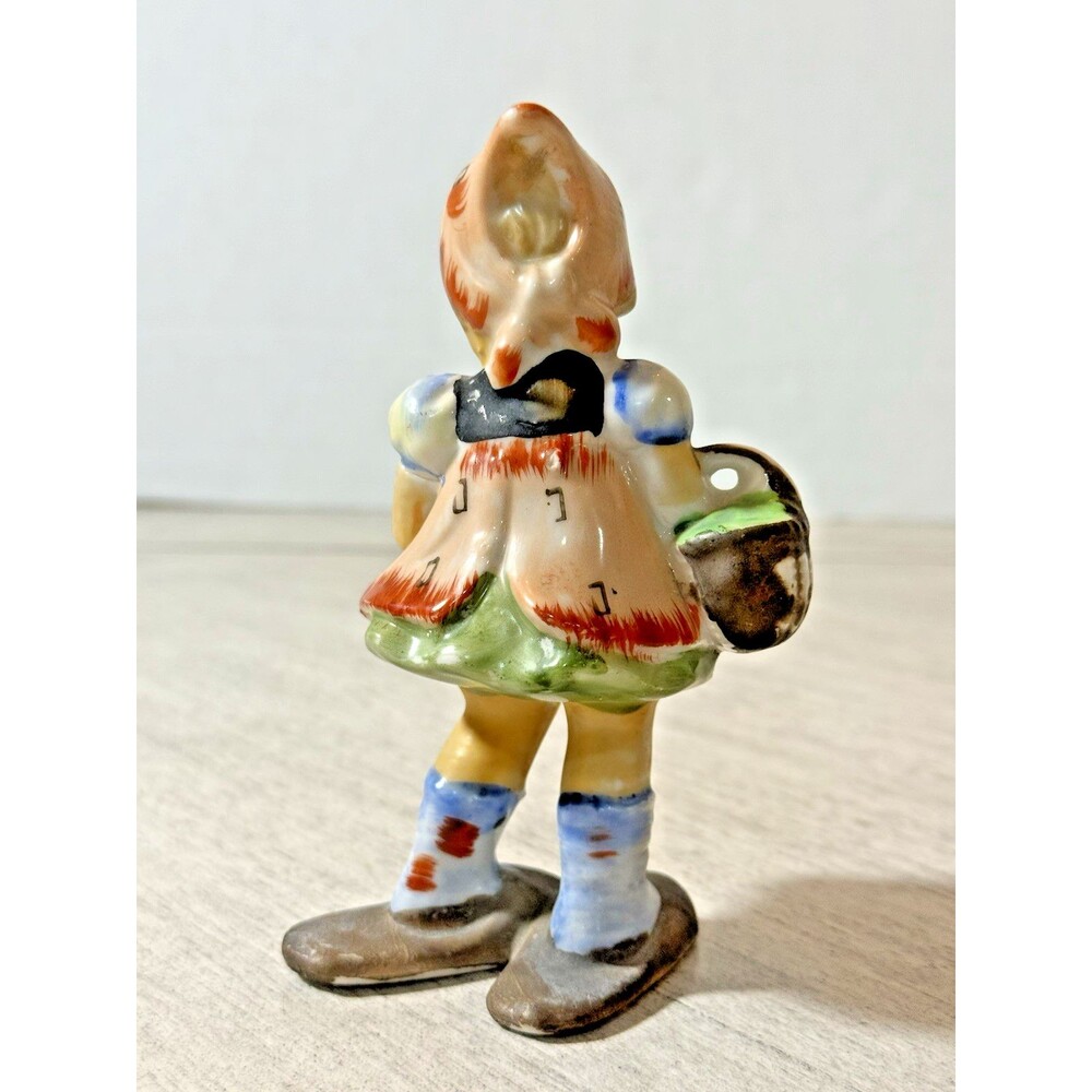 Vintage Occupied Japan Hand Painted Girl w/ Dads Oversized Figurine Mid Century - Picture 3 of 10